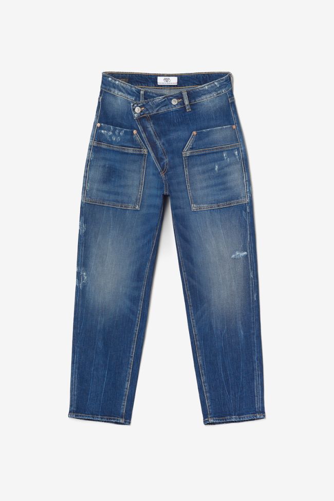 Jeans boyfit Cosy Pocket 7/8ème destroy bleu N°2