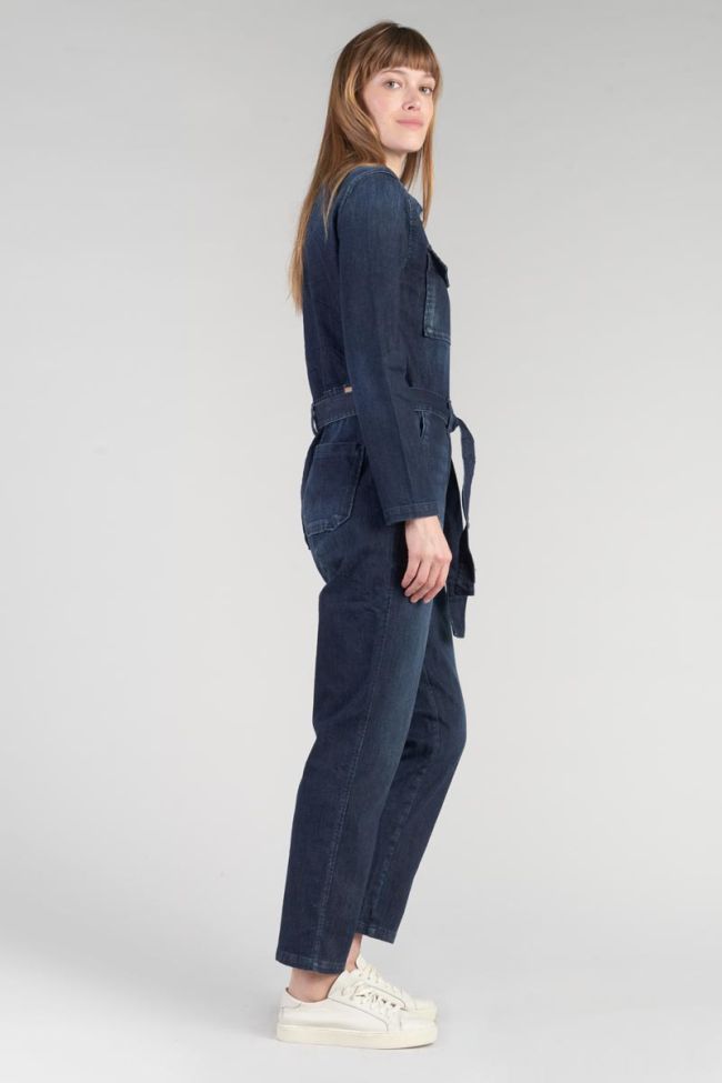Combinaison pantalon Louisa en jeans bleu délavé 