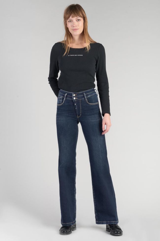 Jeans pulp flare Nancy taille haute bleu N°1