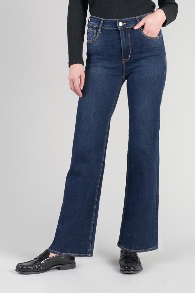 Jeans pulp wide leg Basic taille haute 7/8ème bleu N°1