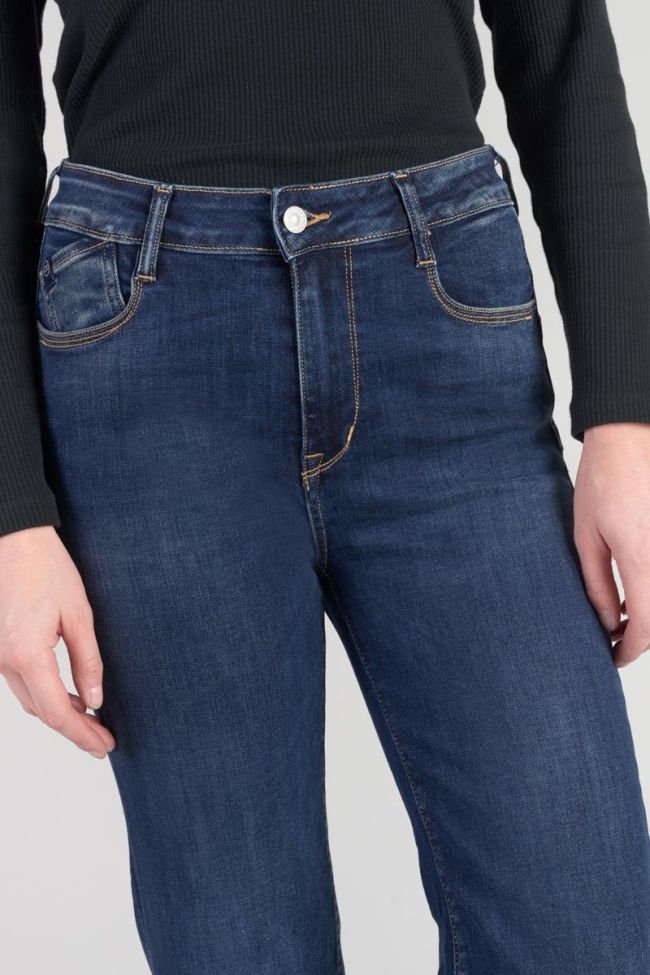 Jeans pulp wide leg Basic taille haute 7/8ème bleu N°1