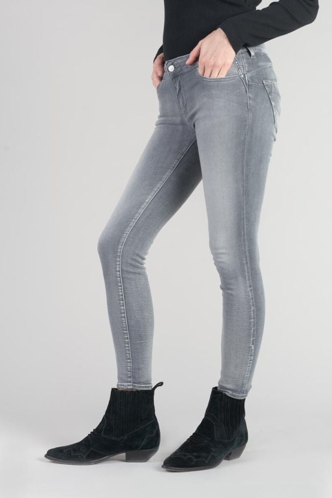 Jeans pulp slim Roche taille haute 7/8ème gris N°2