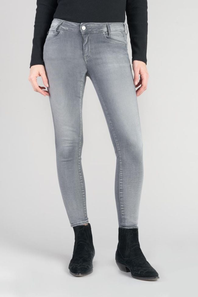 Jeans pulp slim Roche taille haute 7/8ème gris N°2