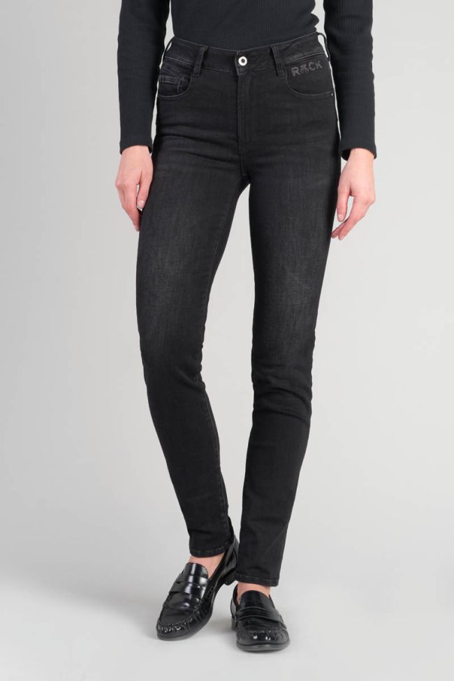 Jeans pulp slim Rock taille haute noir N°1