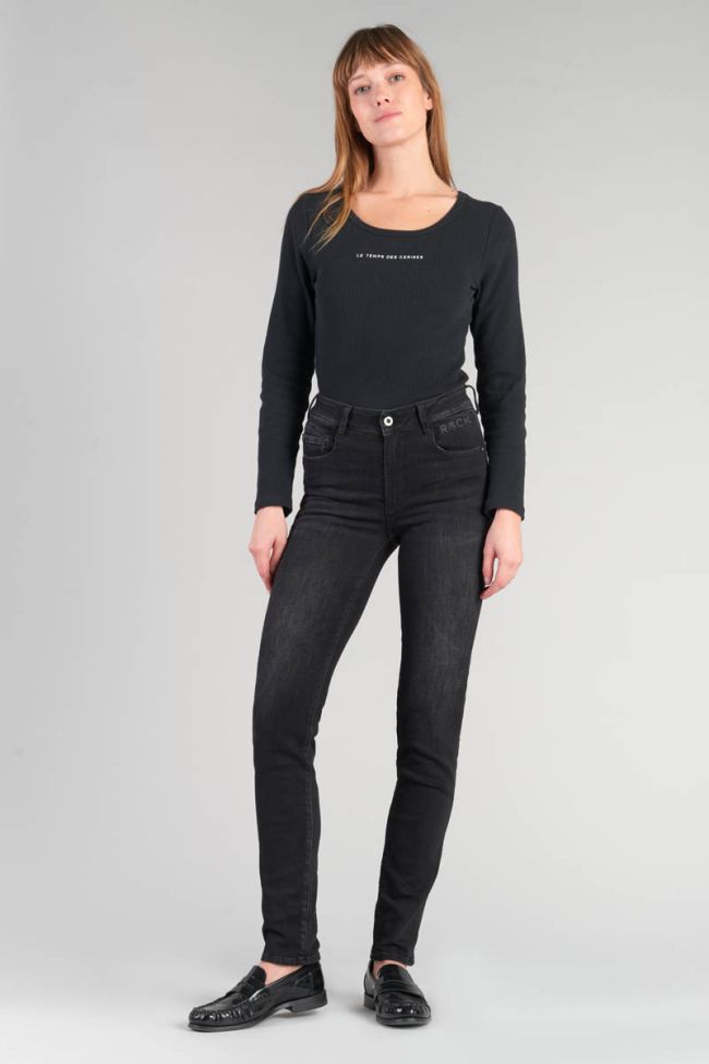 Jeans pulp slim Rock taille haute noir N°1