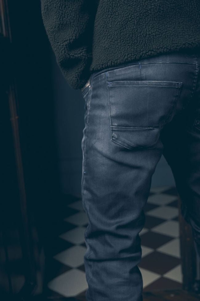 Jeans 700/11 adjusted Musset enduit bleu-noir N°3