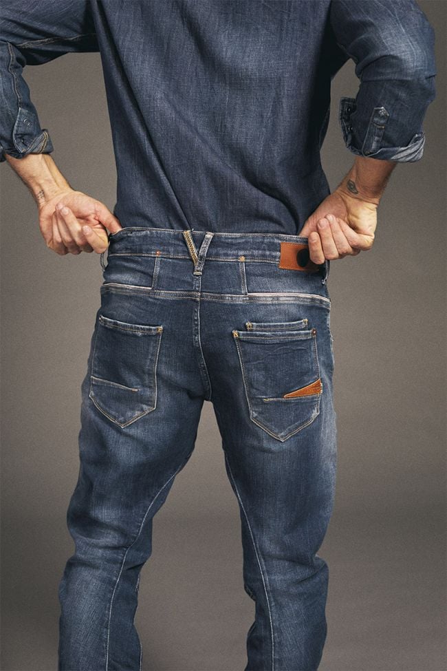 Jeans 900/03 tapered arqué Auteuil destroy bleu N°3