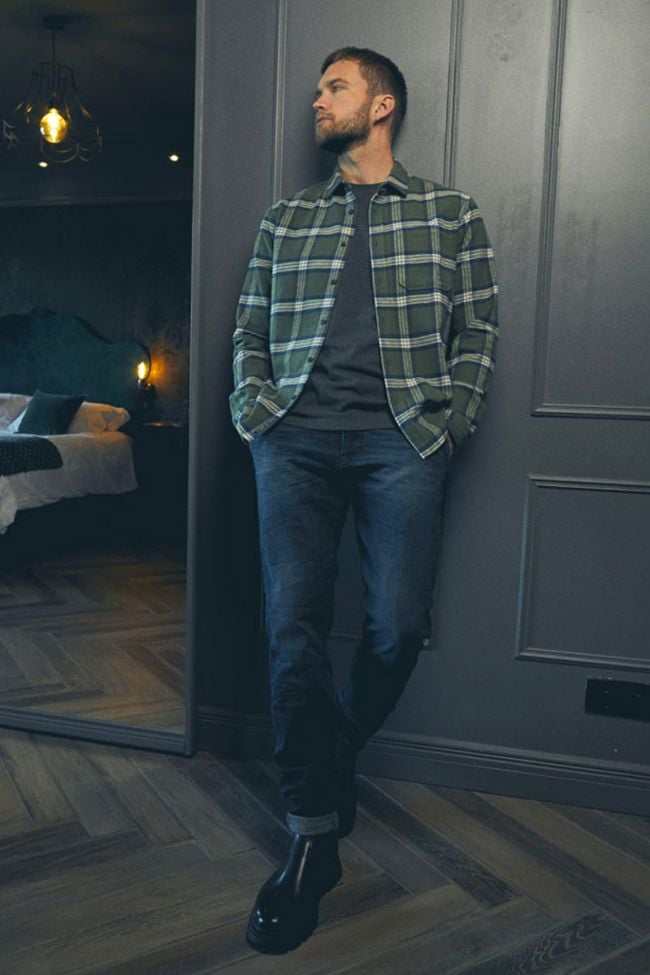 Pantalon chino Dejean en jeans bleu