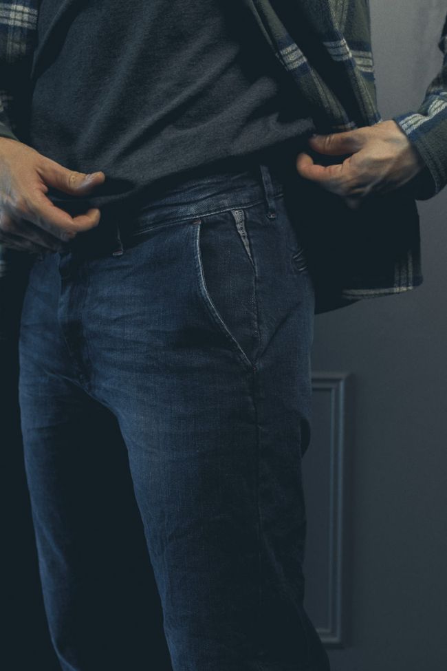 Pantalon chino Dejean en jeans bleu