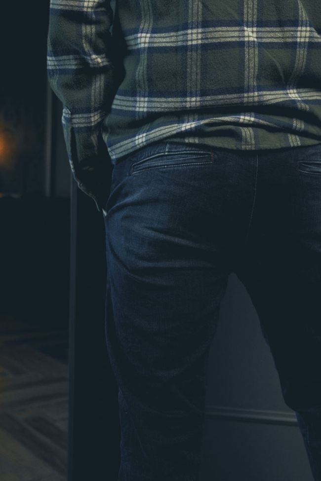 Pantalon chino Dejean en jeans bleu