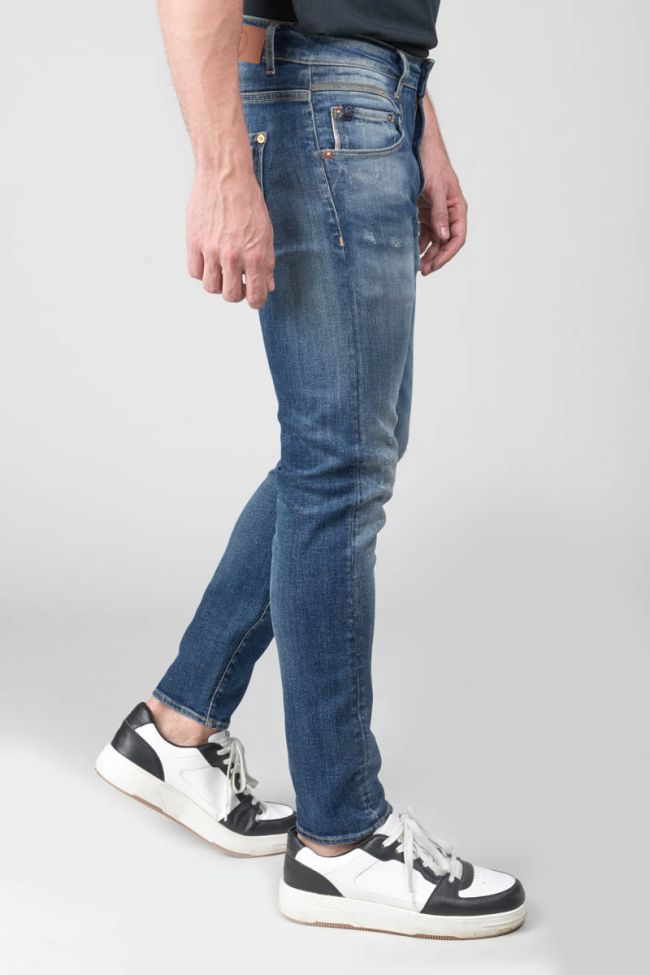 Jeans power skinny Picpus 7/8ème destroy bleu N°2