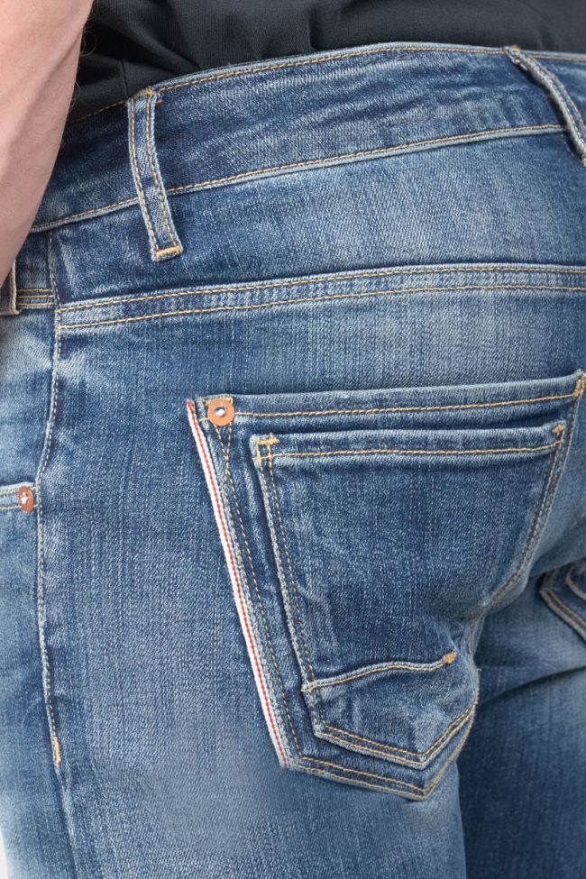 Jeans power skinny Picpus 7/8ème destroy bleu N°2