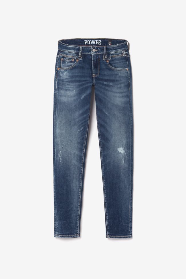 Jeans power skinny Picpus 7/8ème destroy bleu N°2