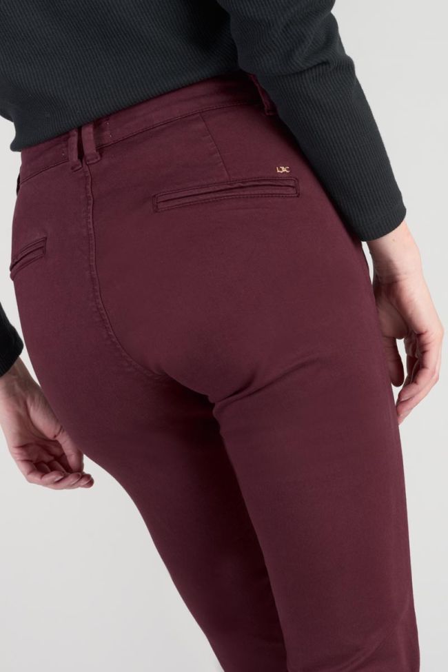 Pantalon chino Dyli4 lie de vin