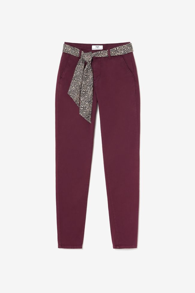Pantalon chino Dyli4 lie de vin