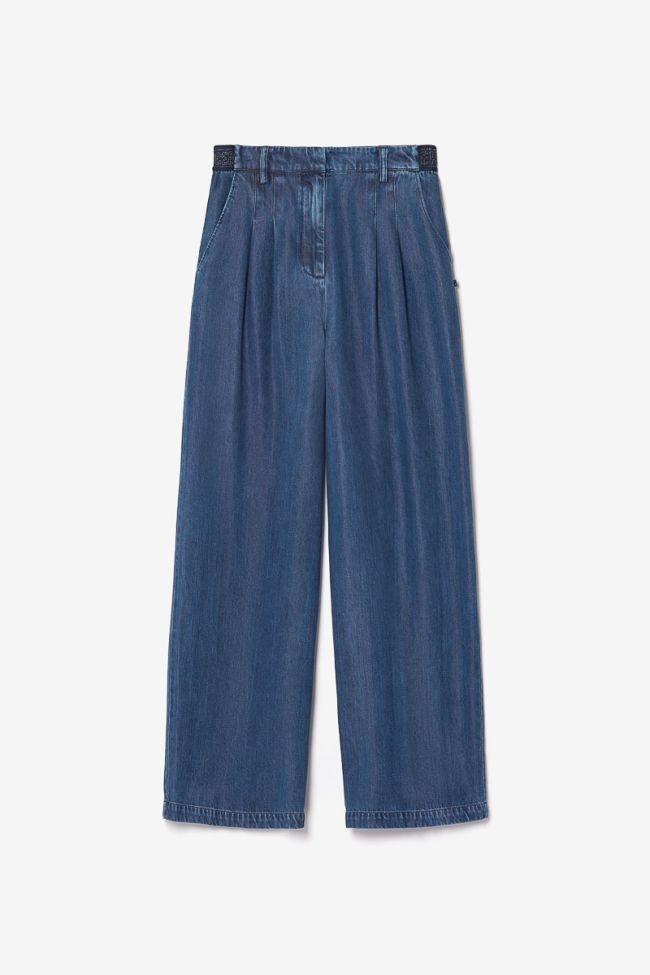 Pantalon fluide Jane en tencel bleu denim