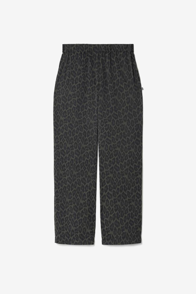 Pantalon fluide Kloe en jacquard léopard