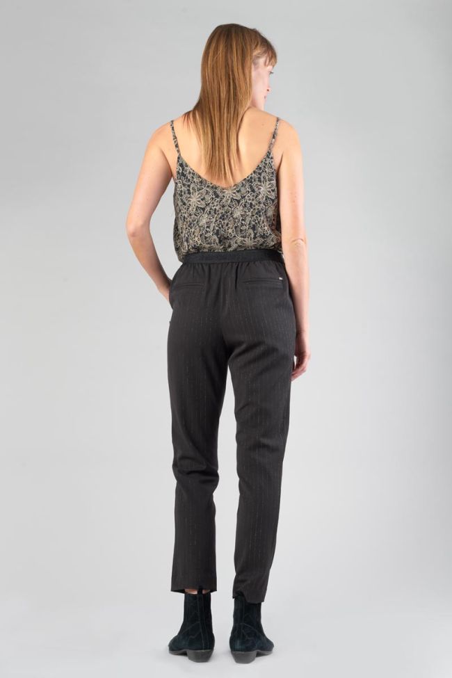 Pantalon Livia noir à fermeture asymétrique