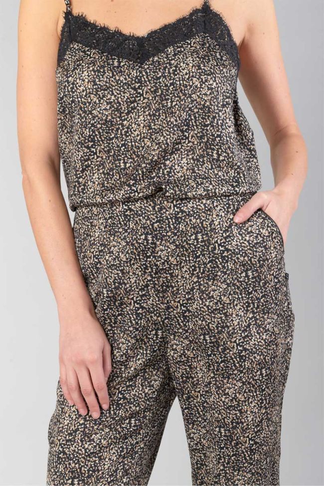 Pantalon Tage noir à motif