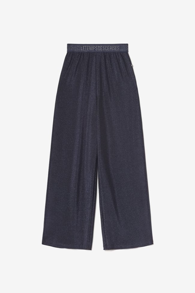 Pantalon large Beagi bleu irisé