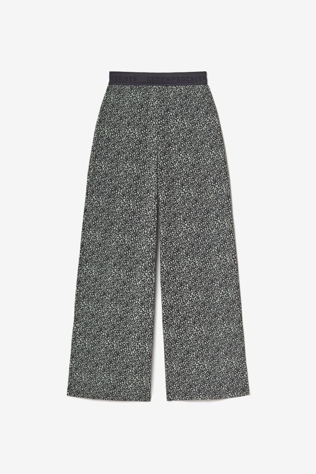 Pantalon large Ghebgi à motif léopard vert
