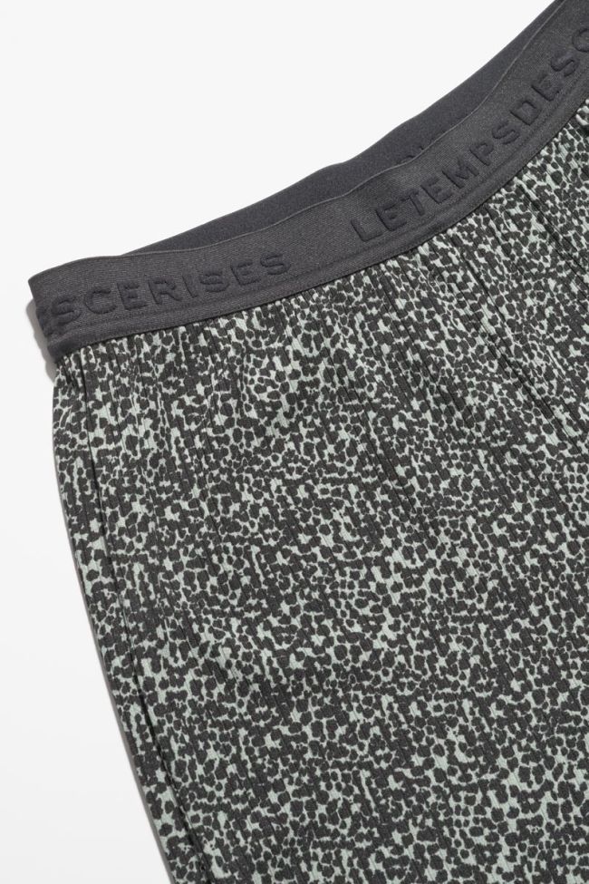 Pantalon large Ghebgi à motif léopard vert