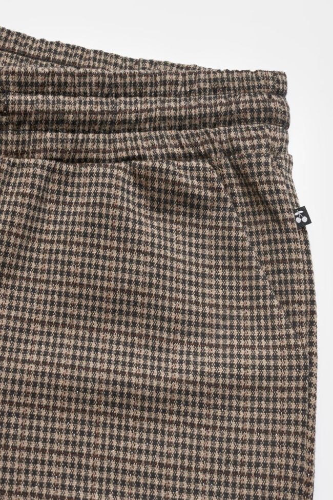 Pantalon cargo Ruzenagi à motif pied de poule