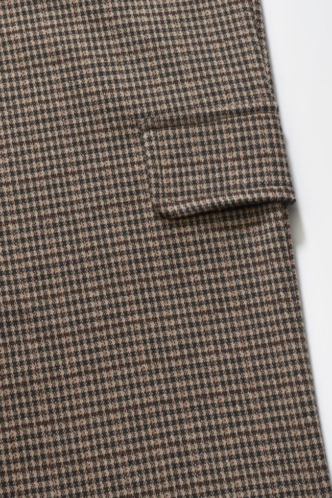 Pantalon cargo Ruzenagi à motif pied de poule