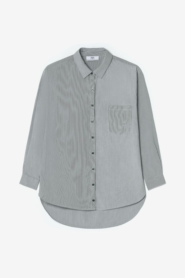 Chemise oversize Ginagi à rayures vertes