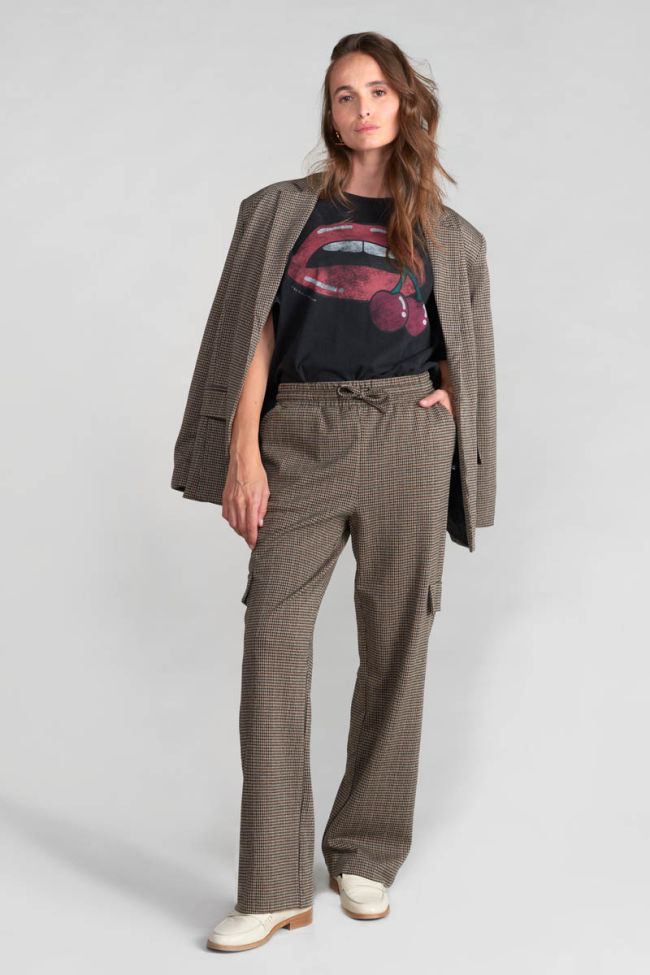 Veste blazer Zoyagi à motif pied de poule