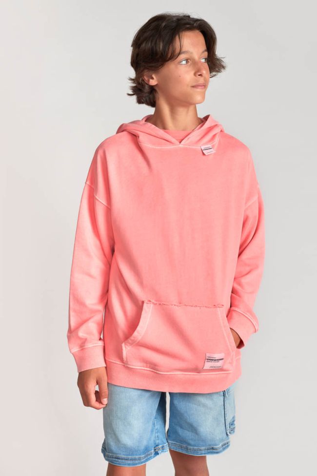 Sweat à capuche Anibo rose saumon