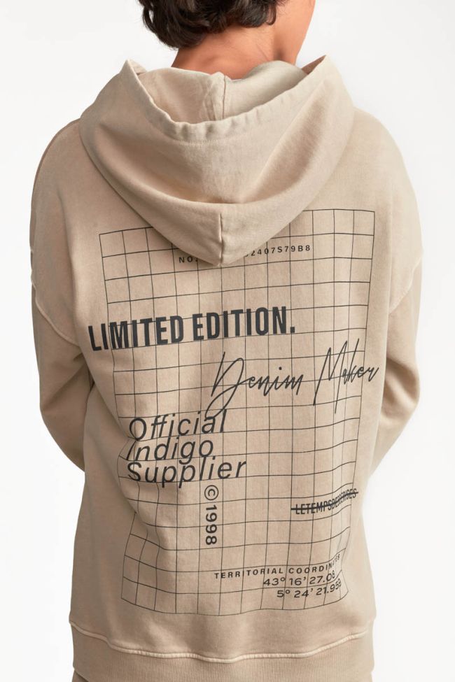 Sweat à capuche Anibo beige