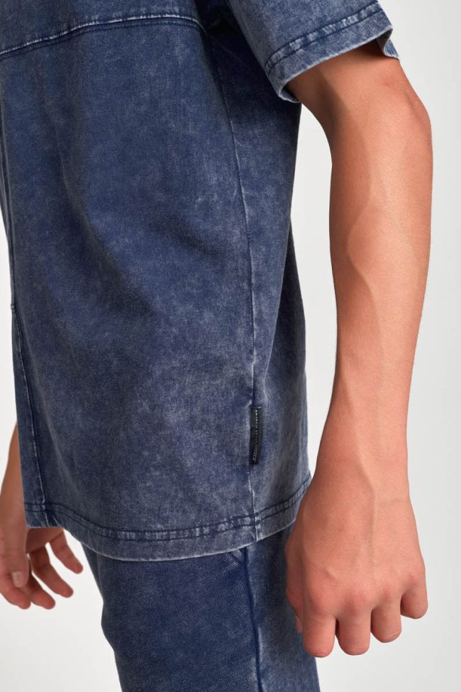 T-shirt Sarobo bleu délavé