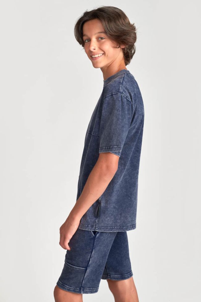 T-shirt Sarobo bleu délavé