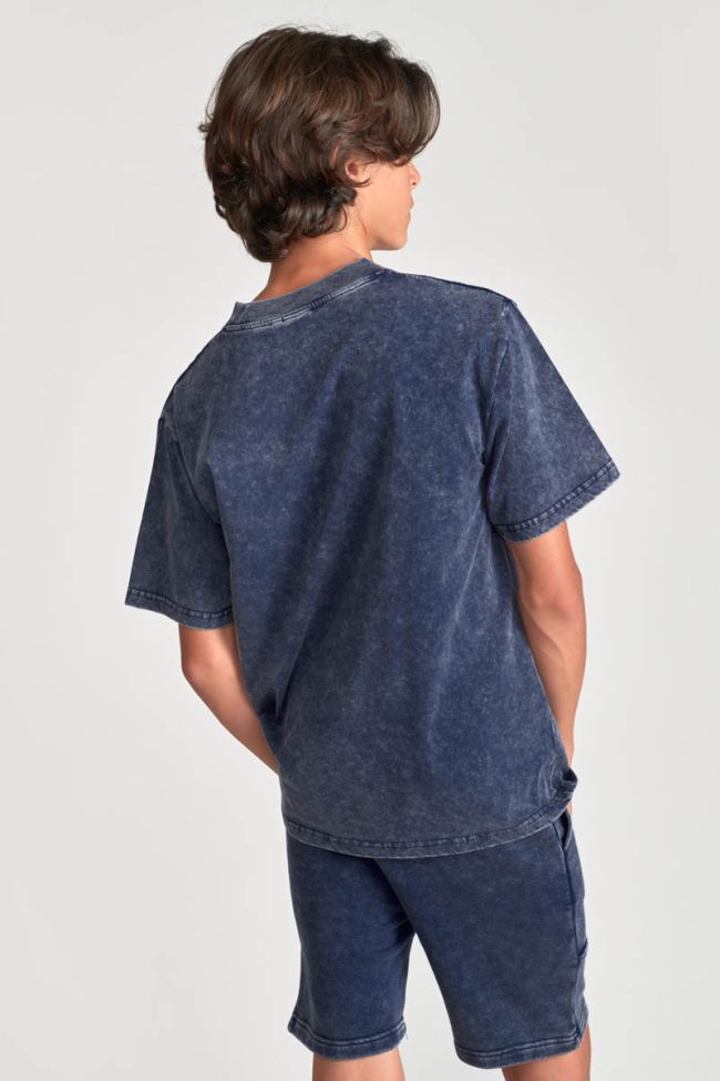 T-shirt Sarobo bleu délavé