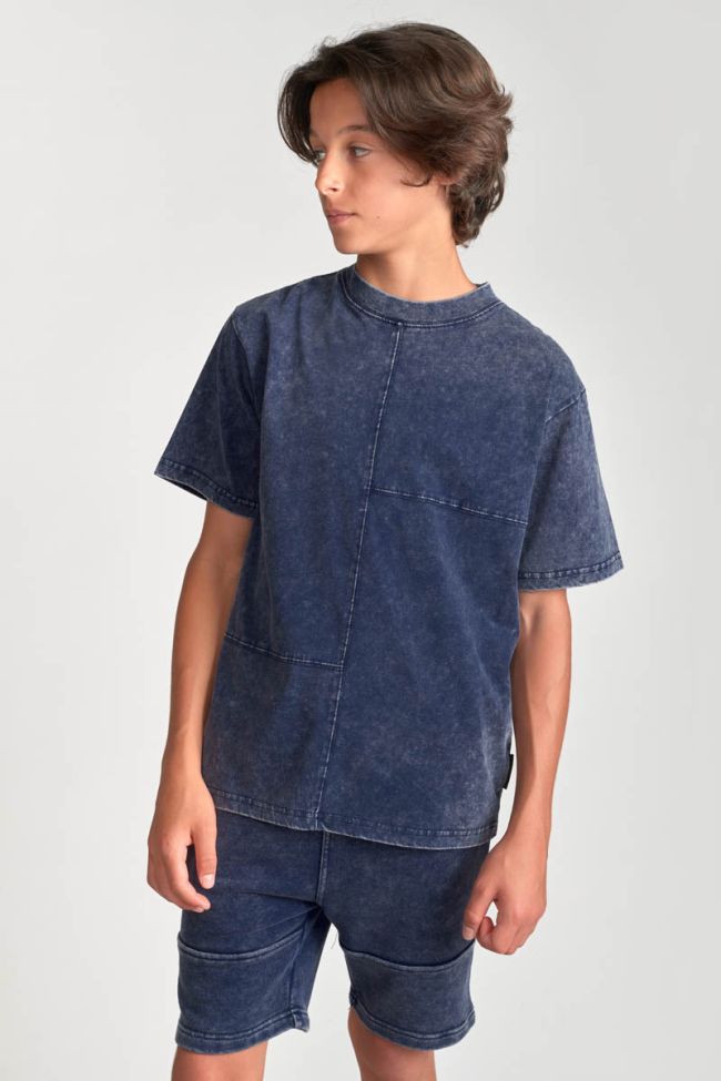 T-shirt Sarobo bleu délavé