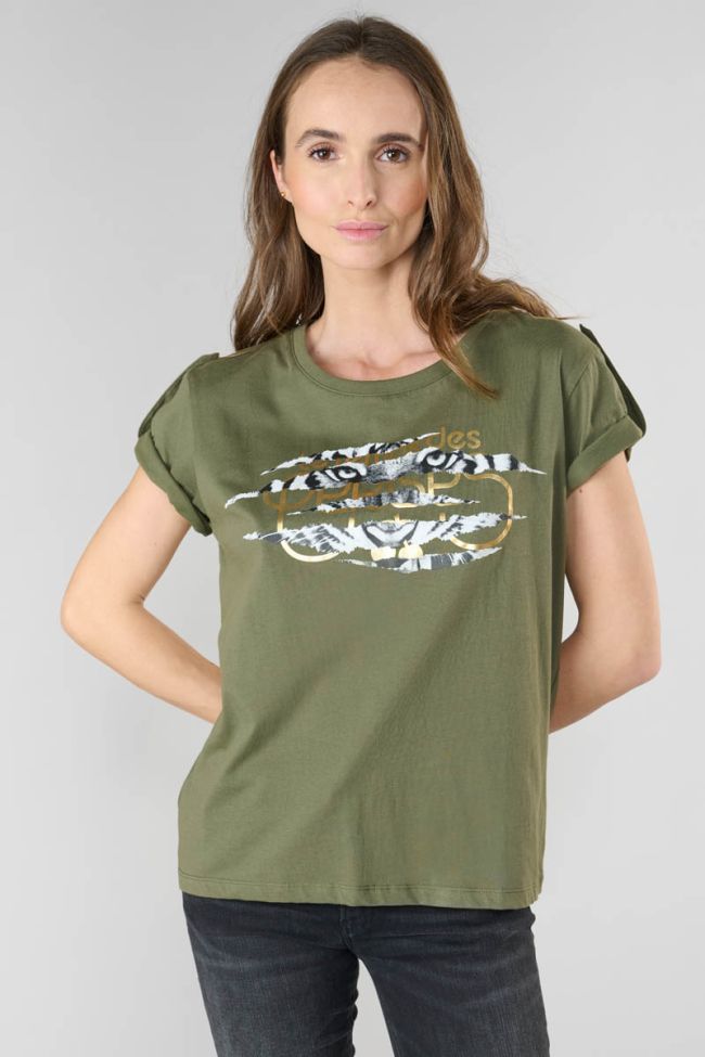 T-shirt Albie kaki imprimé