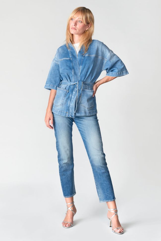 Veste kimono Beocca en jeans bleu