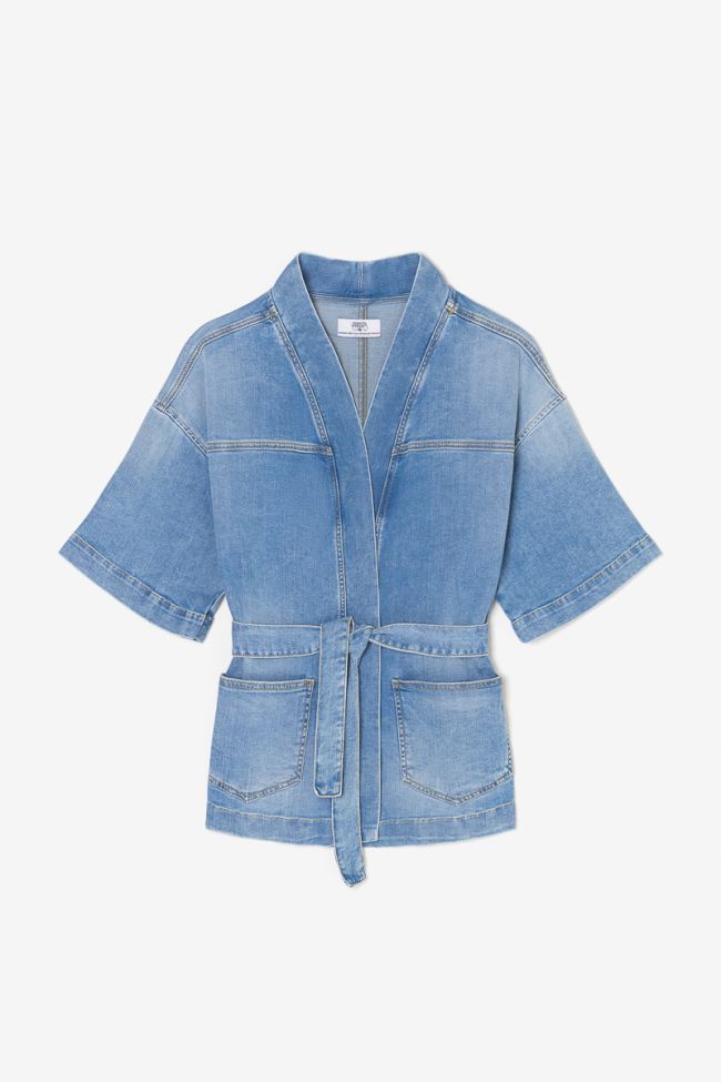 Veste kimono Beocca en jeans bleu