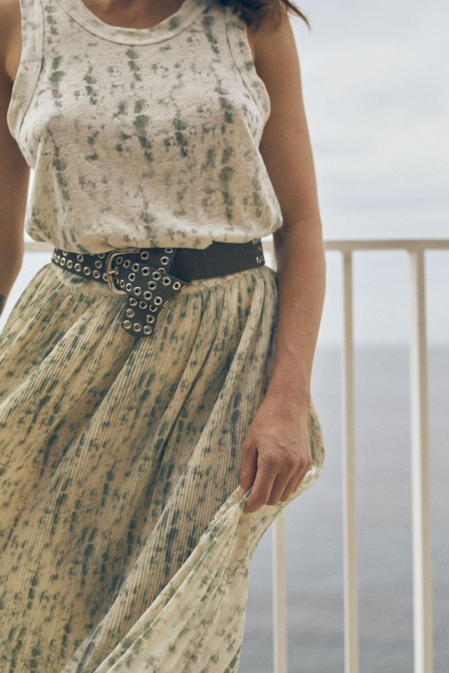 Débardeur Comino en lin à motif tie and dye