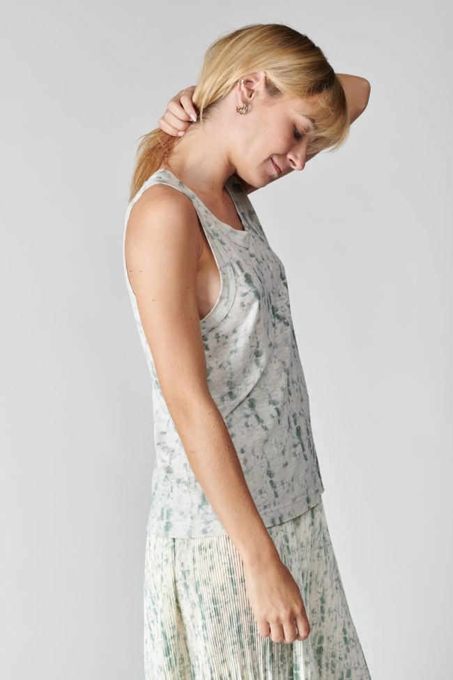 Débardeur Comino en lin à motif tie and dye