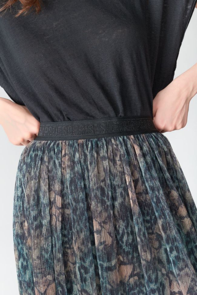 Jupe longue Dille kaki irisée