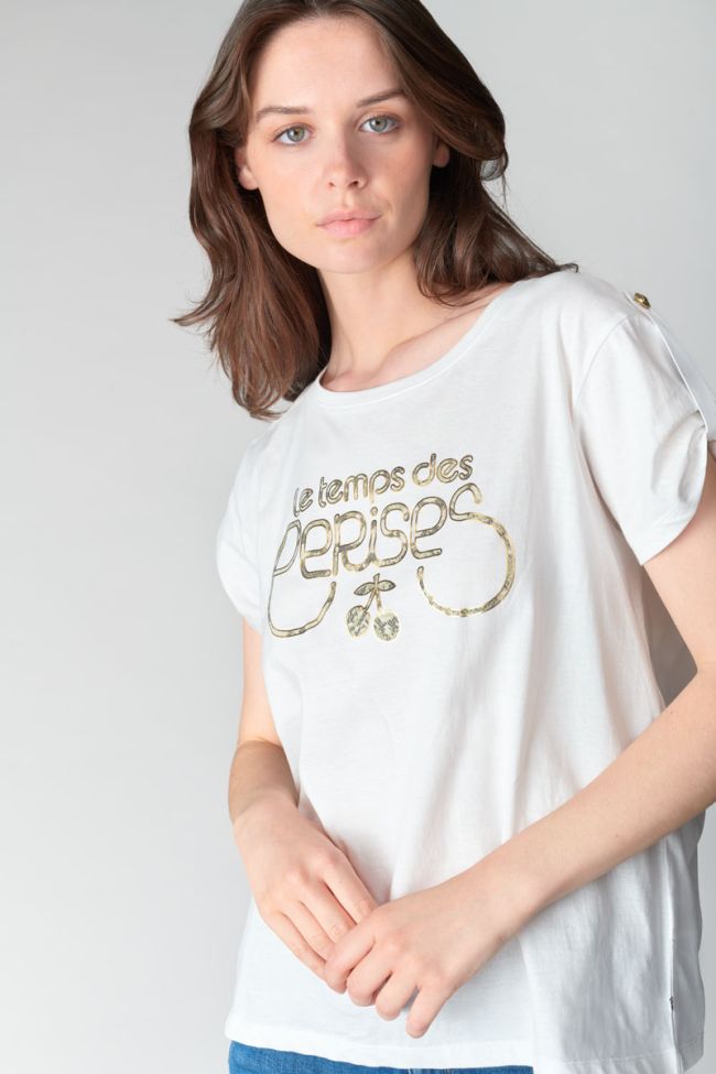 T-shirt Dwight blanc imprimé