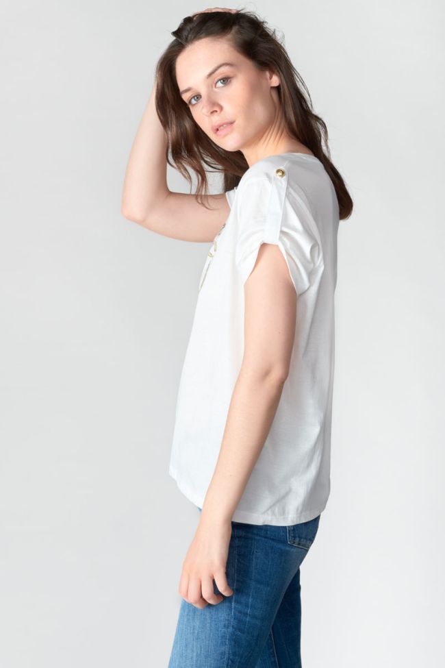 T-shirt Dwight blanc imprimé