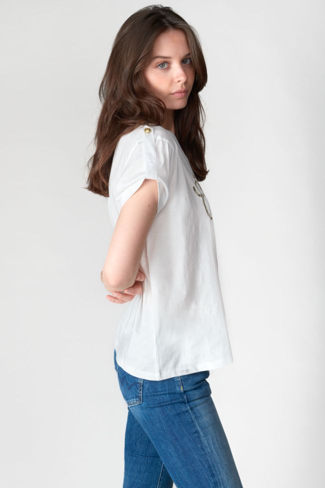 T-shirt Dwight blanc imprimé