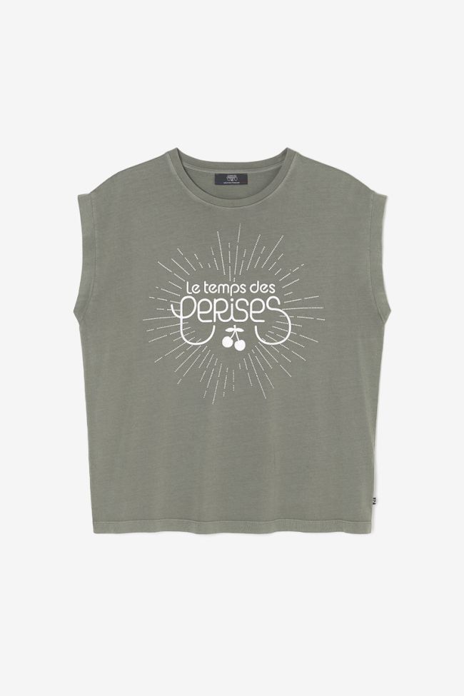 T-shirt Hutch kaki imprimé