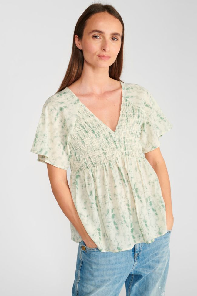 Top Joani tie and dye vert d'eau