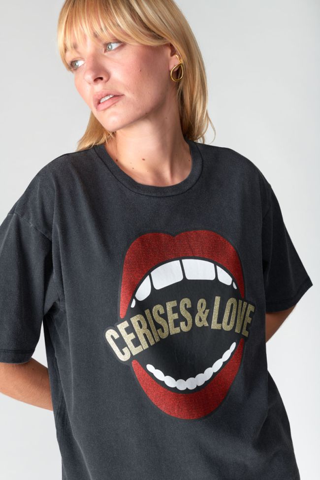 T-shirt Joel noir délavé