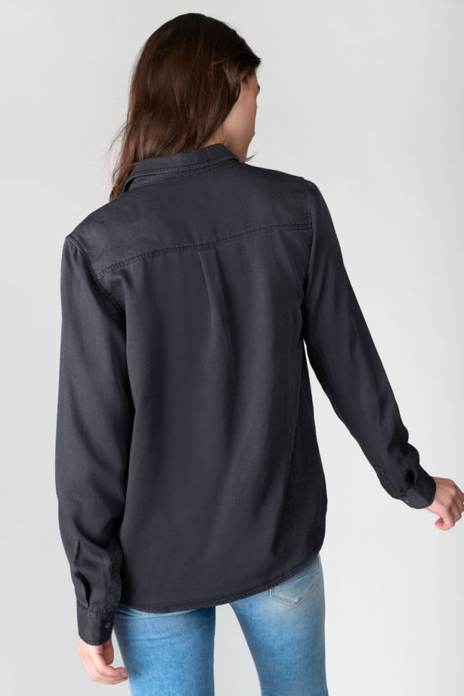Chemise Laelia en tencel noir
