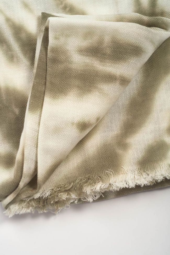 Foulard Lisian kaki à motif tie and dye